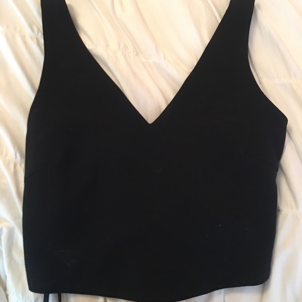Free people black crop top